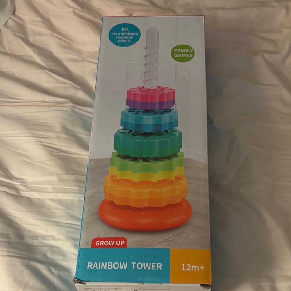 Rainbow tower toddler toy
